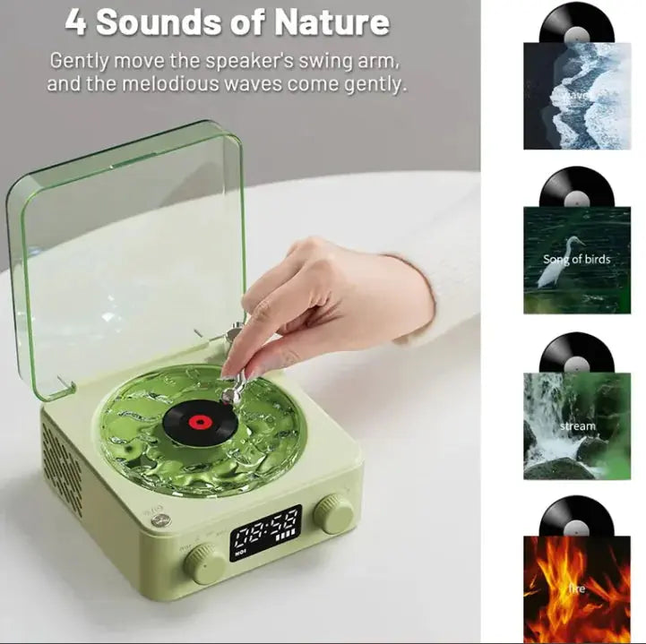 Bluetooth Retro Turntable Speaker with RGB Lights - King's creation Bluetooth Retro Turntable Speaker with RGB Lights