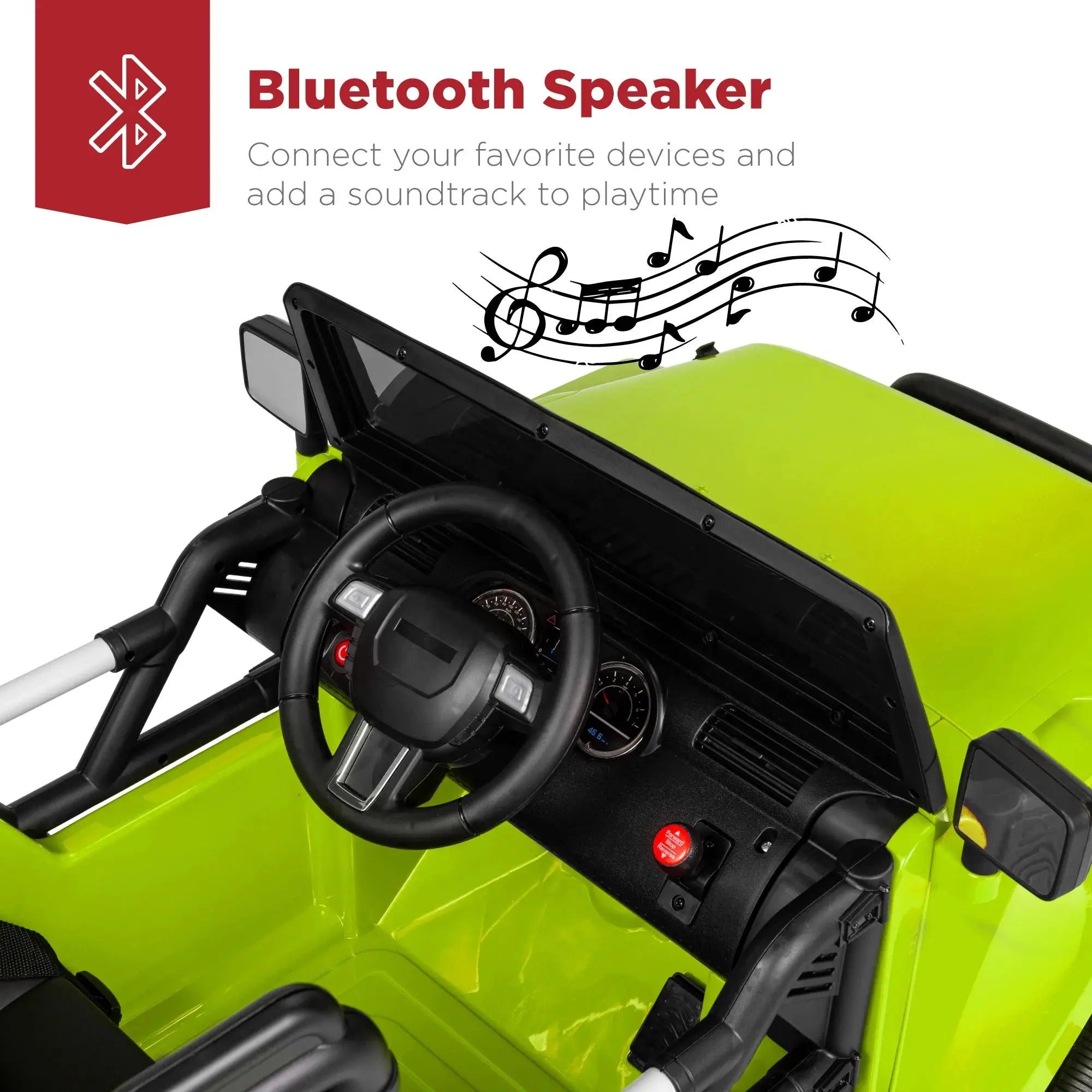 12V Kids Ride-On Truck Car Toy W/ 3 Speeds, LED, Remote, Bluetooth