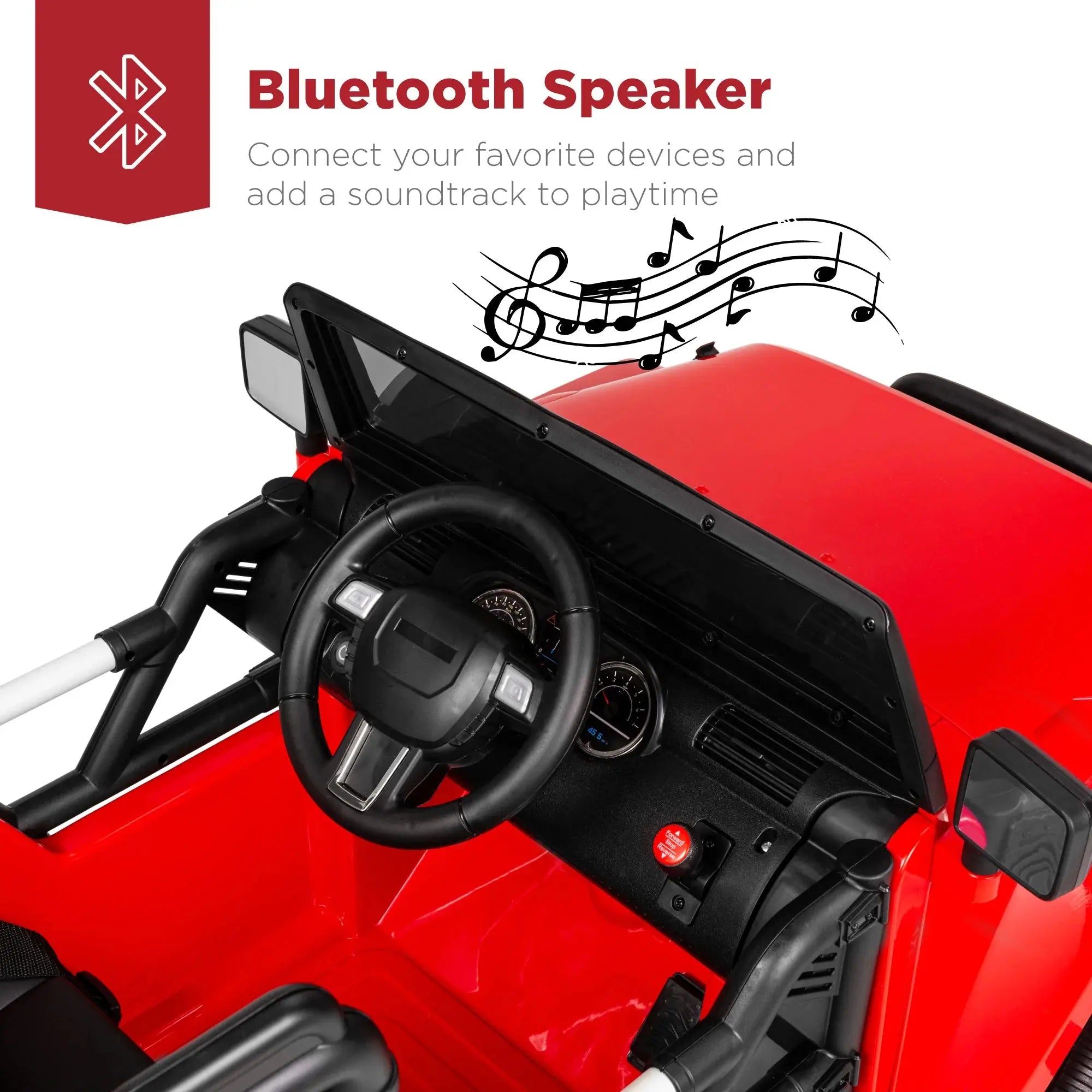 12V Kids Ride-On Truck Car Toy W/ 3 Speeds, LED, Remote, Bluetooth