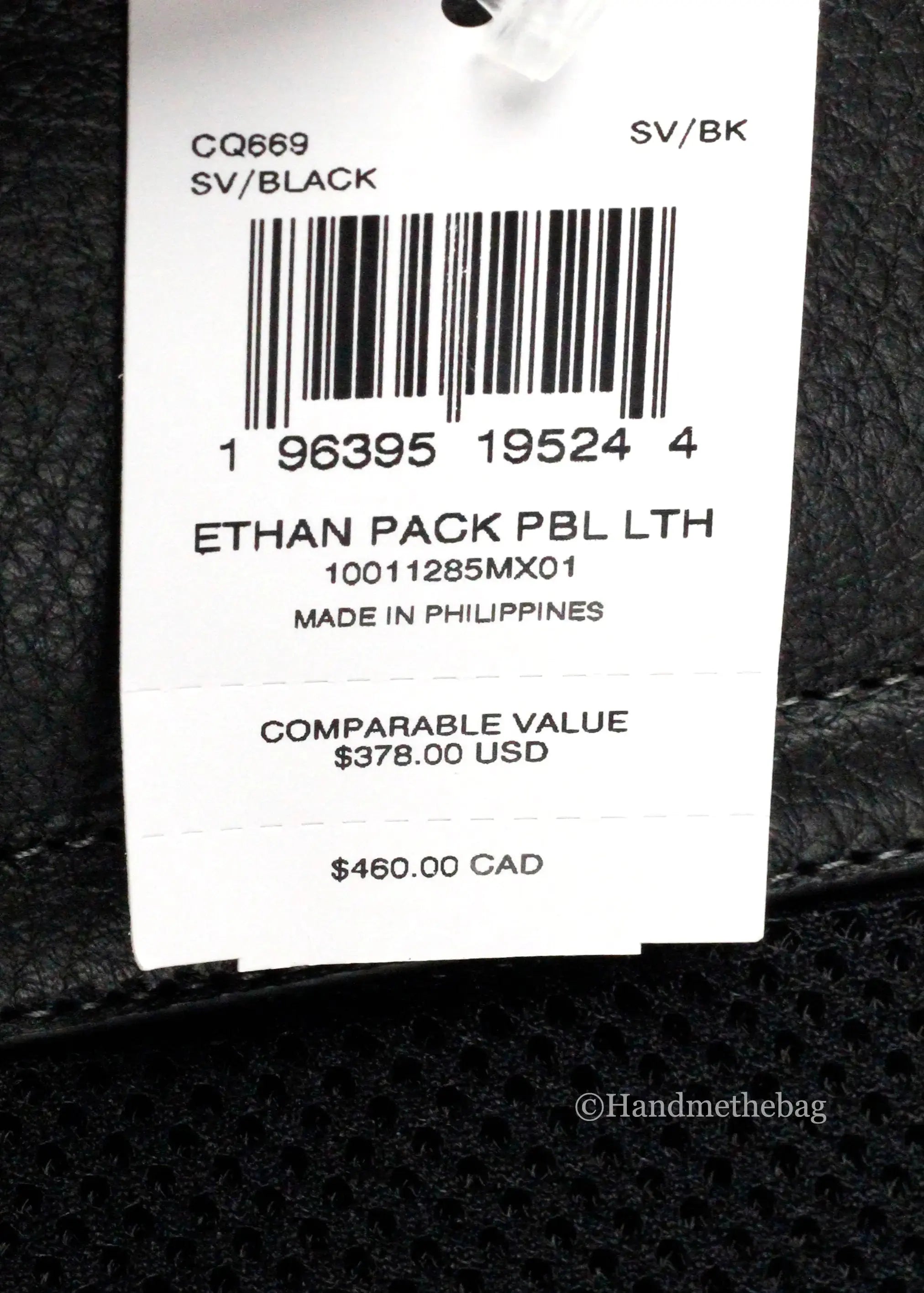 Coach Ethan Black Leather Sling Pack Shoulder Bag - King's creation Coach Ethan Black Leather Sling Pack Shoulder Bag