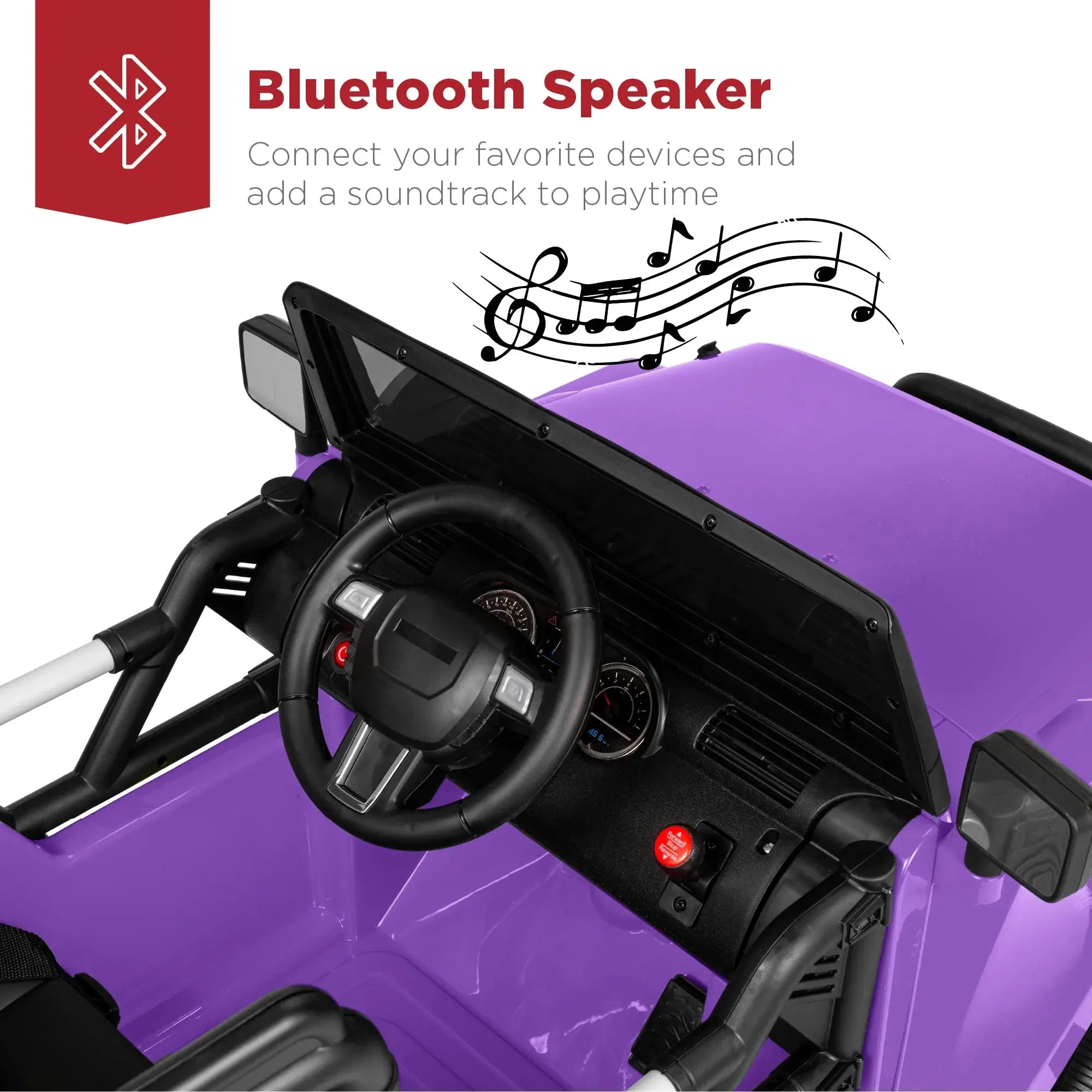 12V Kids Ride-On Truck Car Toy W/ 3 Speeds, LED, Remote, Bluetooth