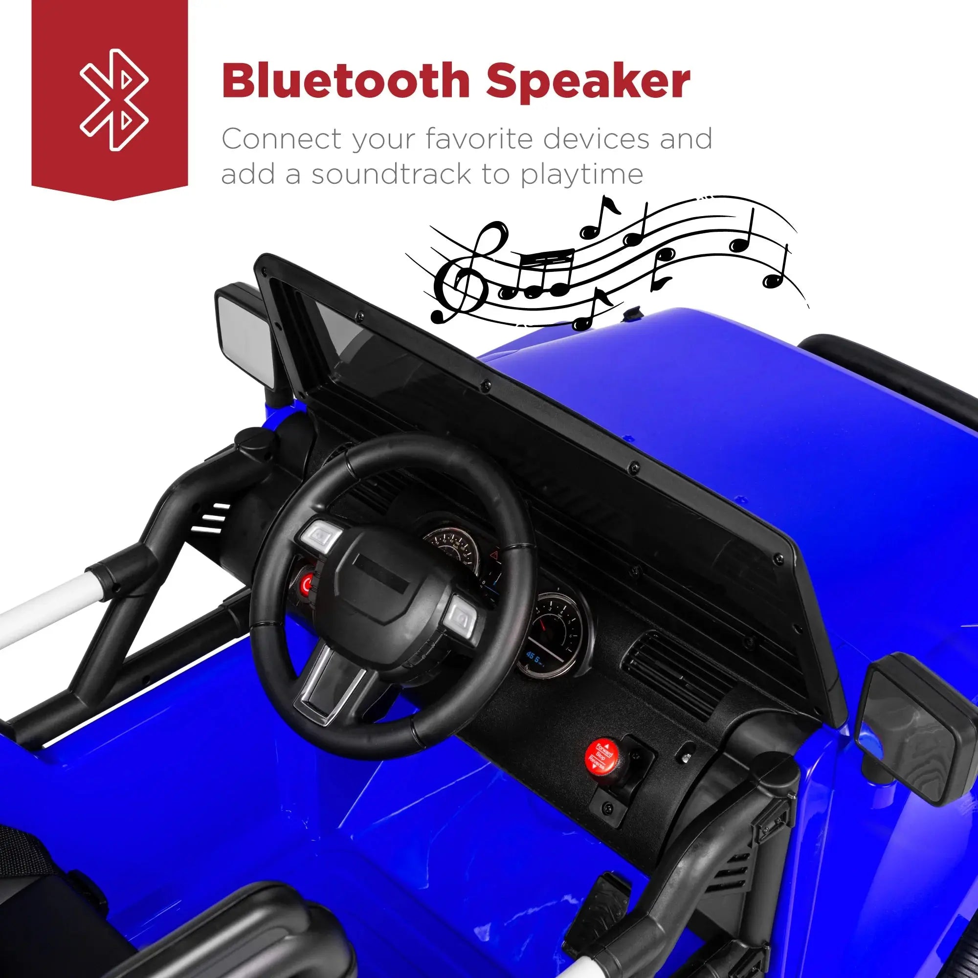 12V Kids Ride-On Truck Car Toy W/ 3 Speeds, LED, Remote, Bluetooth