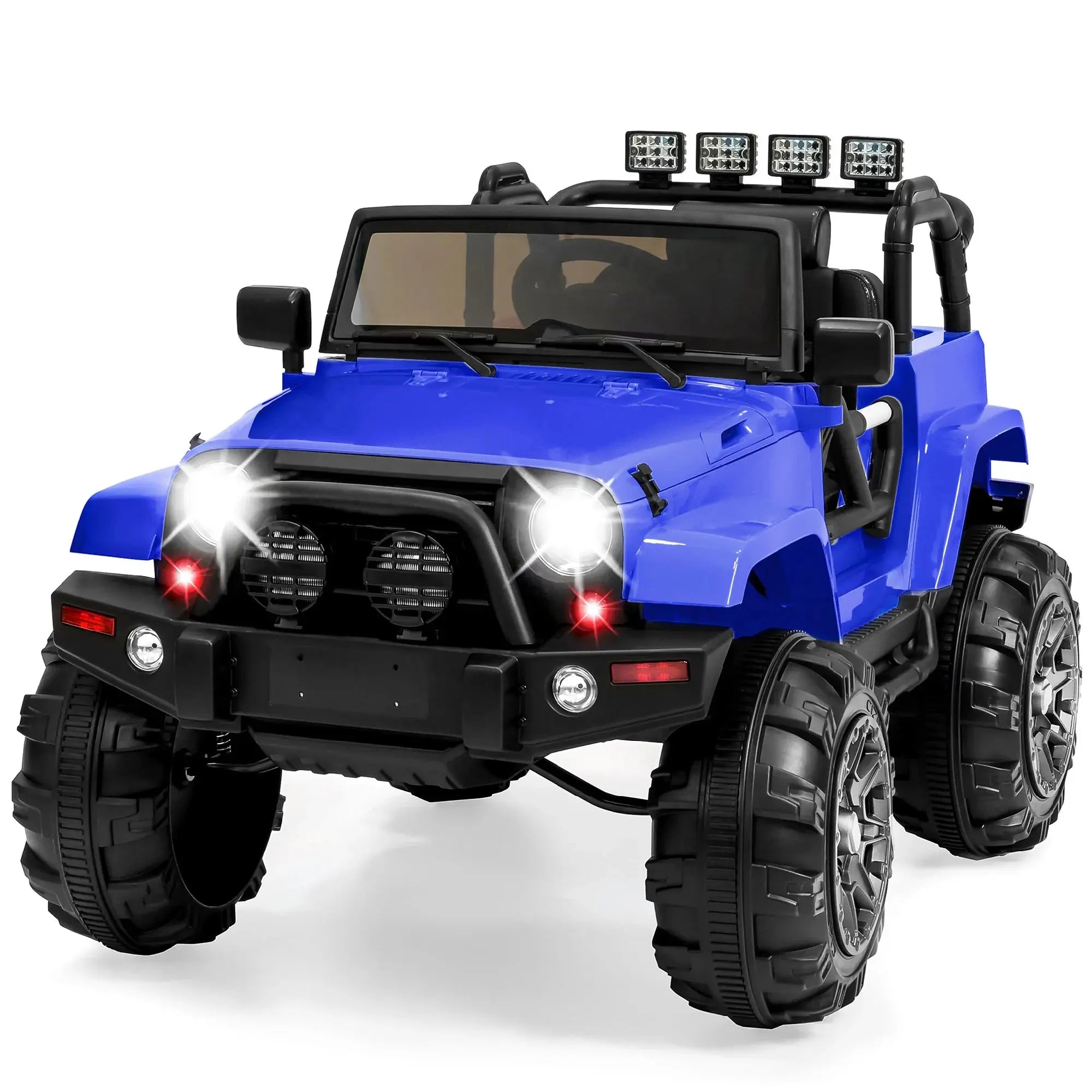 12V Kids Ride-On Truck Car Toy W/ 3 Speeds, LED, Remote, Bluetooth
