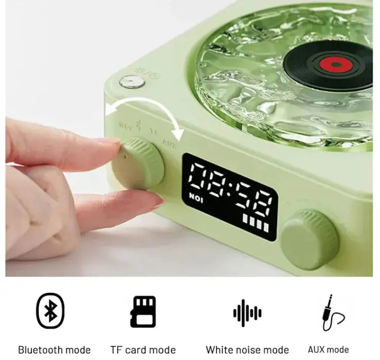 Bluetooth Retro Turntable Speaker with RGB Lights - King's creation Bluetooth Retro Turntable Speaker with RGB Lights