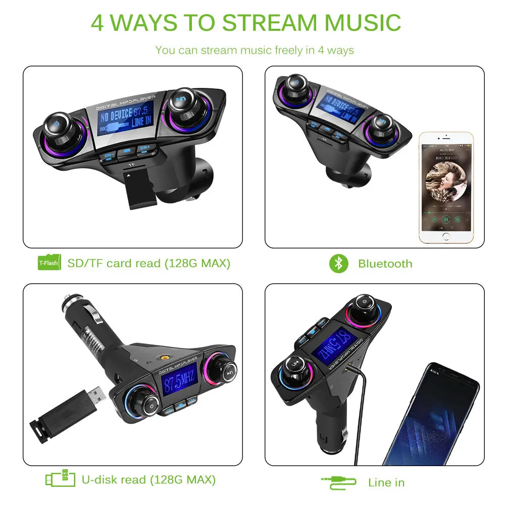 BT06 Car FM transmitter MP3 Player Audio Receiver - King's creation BT06 Car FM transmitter MP3 Player Audio Receiver