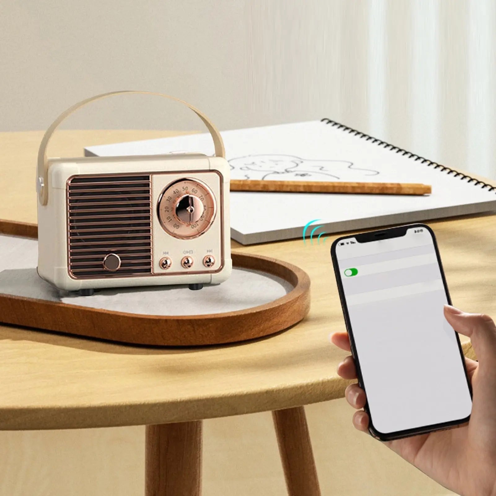 Bluetooth Compact Retro Speakers with Radio - King's creation Bluetooth Compact Retro Speakers with Radio