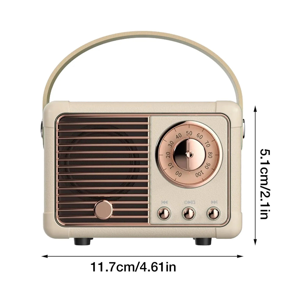 Bluetooth Compact Retro Speakers with Radio - King's creation Bluetooth Compact Retro Speakers with Radio