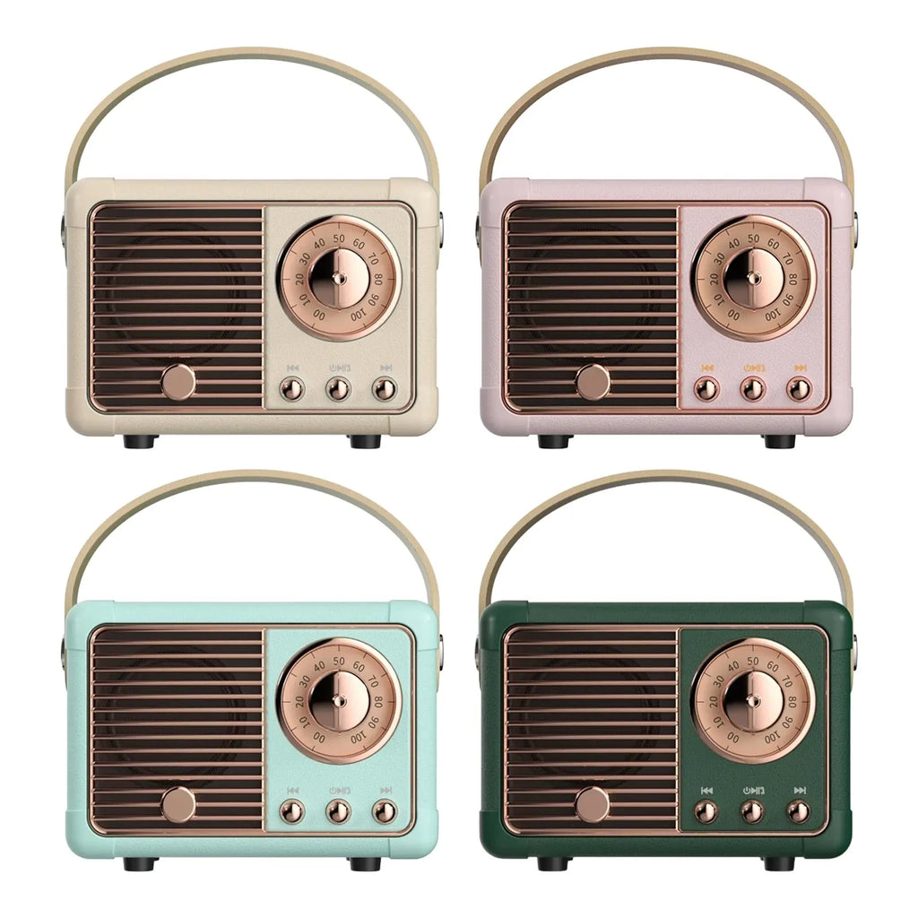 Bluetooth Compact Retro Speakers with Radio - King's creation Bluetooth Compact Retro Speakers with Radio