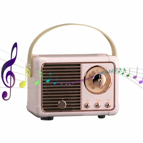 Bluetooth Compact Retro Speakers with Radio - King's creation Bluetooth Compact Retro Speakers with Radio