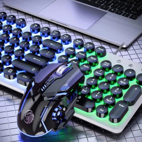Dragon LED Backlight Gaming USB Wired Keyboard Mouse Set - King's creation Dragon LED Backlight Gaming USB Wired Keyboard Mouse Set