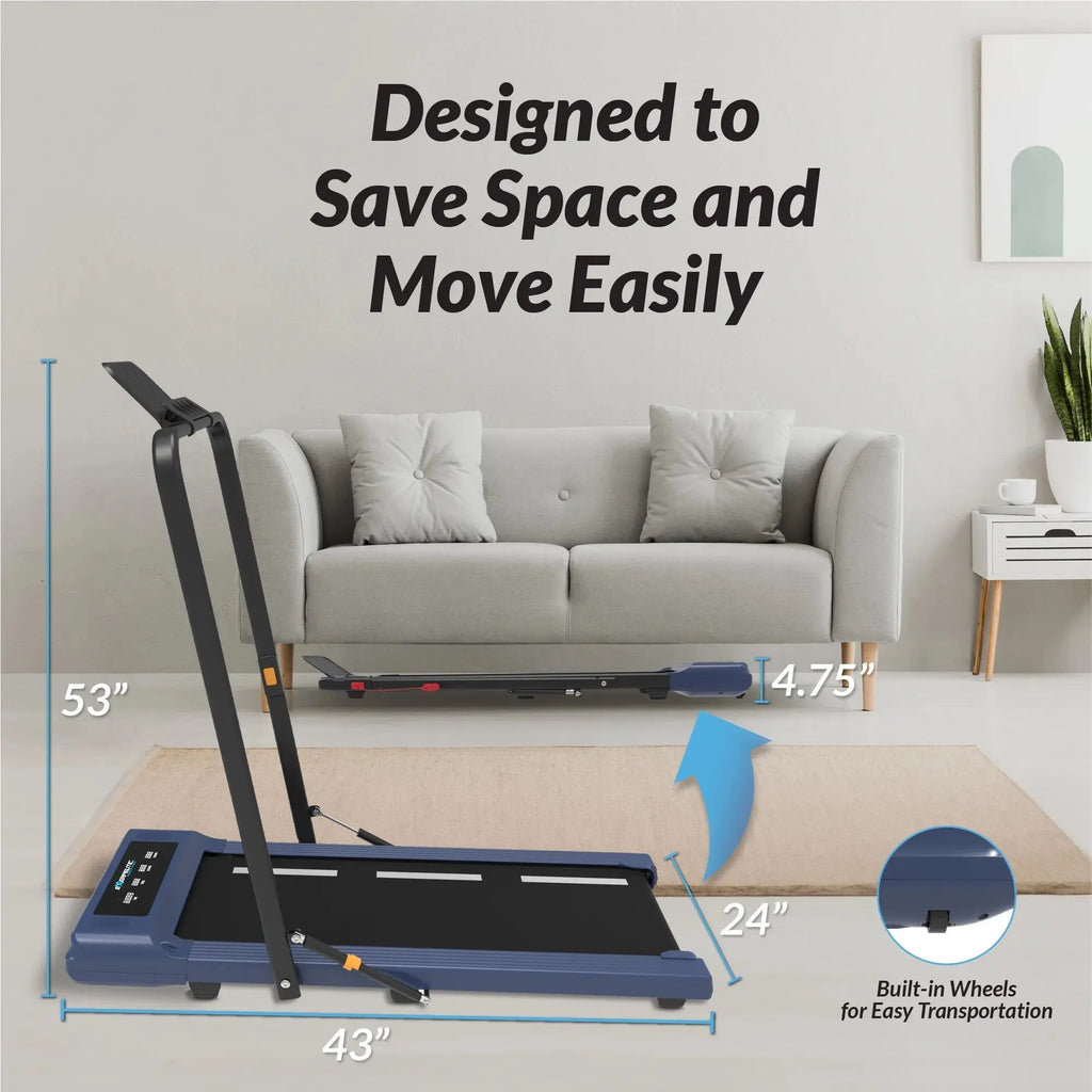 Electric Walking Desk Exercise Treadmill, Blue, 400 Lb