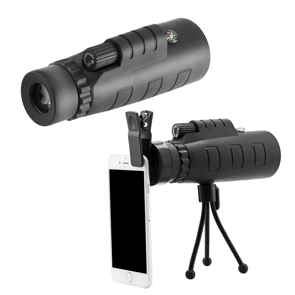 10X HD Optical Monocular Telescope with Phone Clip - King's creation 10X HD Optical Monocular Telescope with Phone Clip