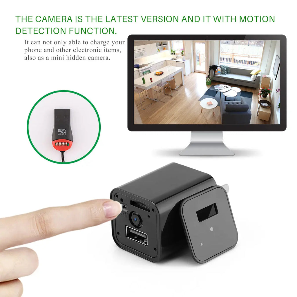 HD 1080P Hidden Camera USB Charger Home Security - King's creation HD 1080P Hidden Camera USB Charger Home Security