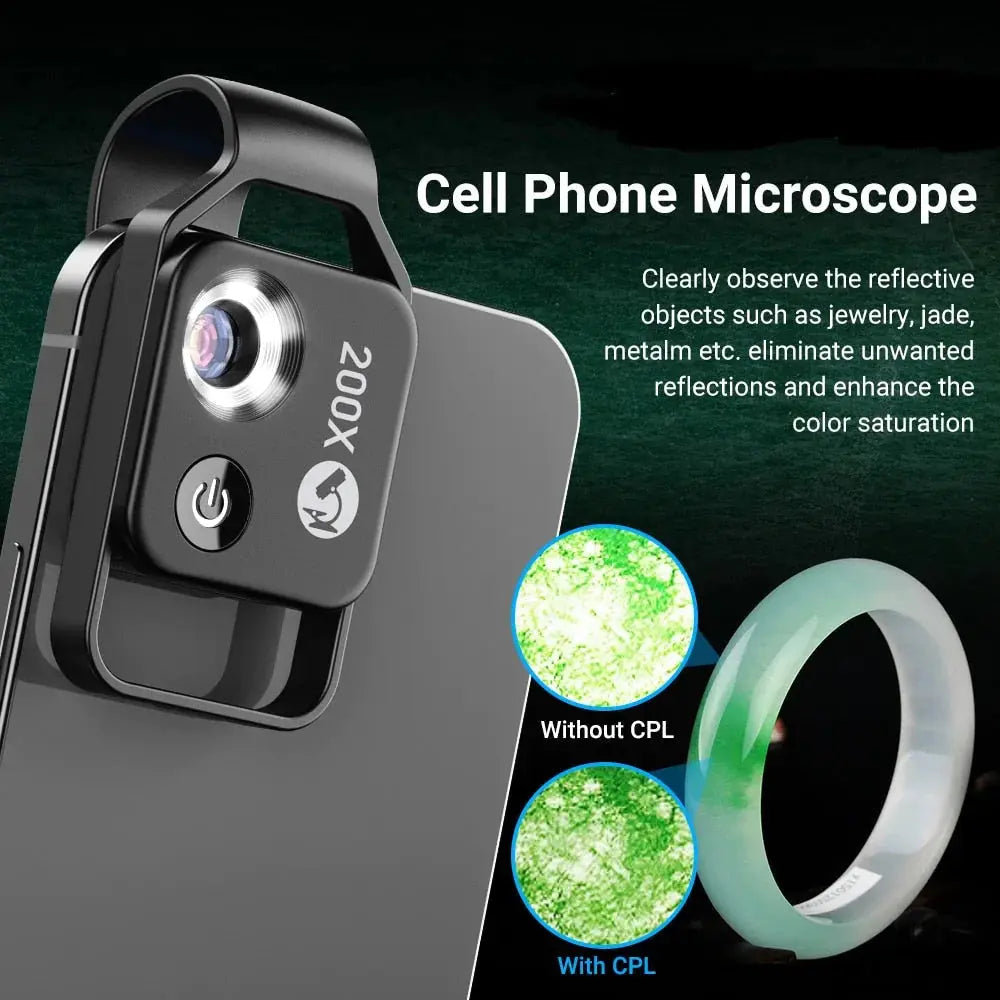 200X magnification Lens for Mobile Phone - King's creation 200X magnification Lens for Mobile Phone