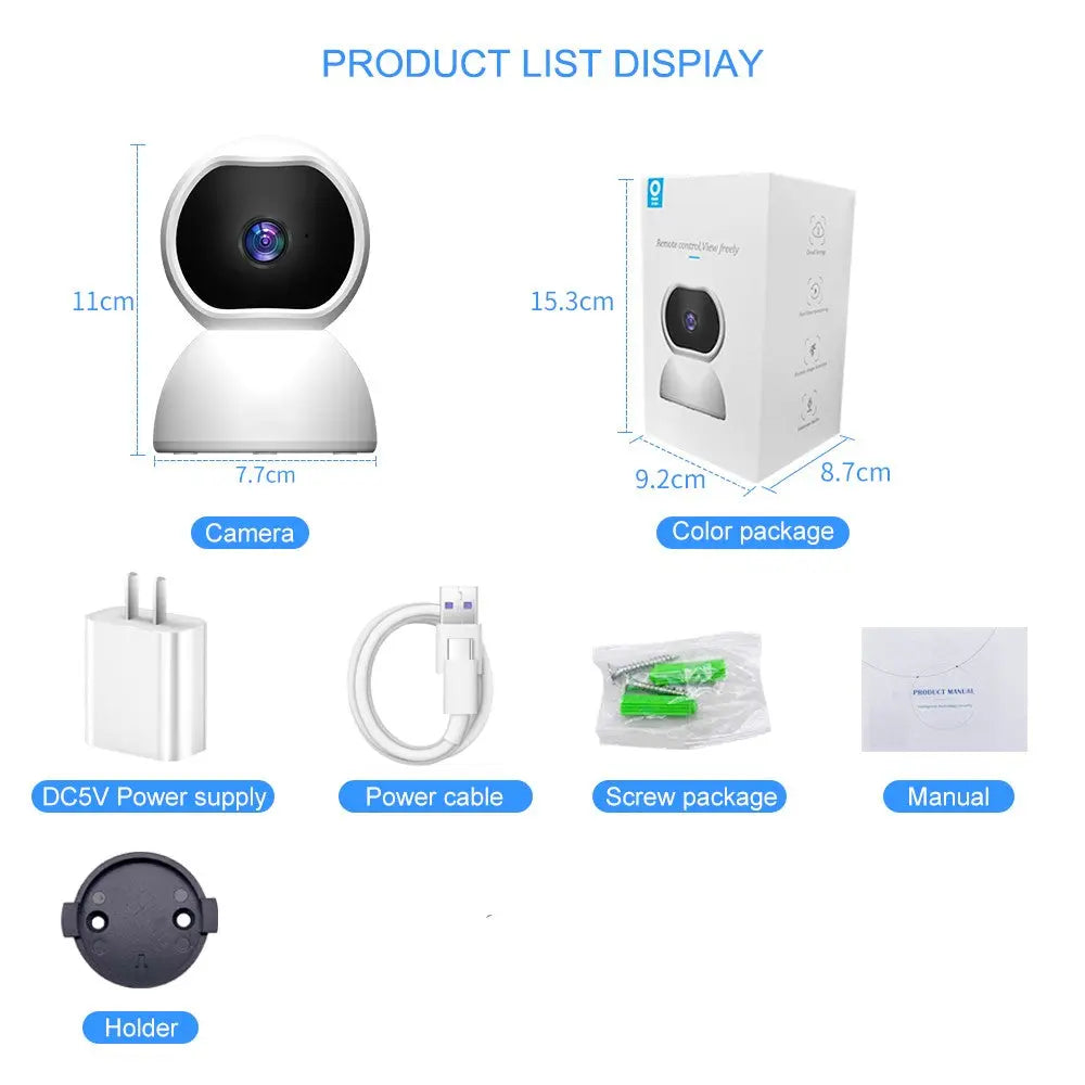 1080P Home Security Indoor Wireless IP Camera - King's creation 1080P Home Security Indoor Wireless IP Camera