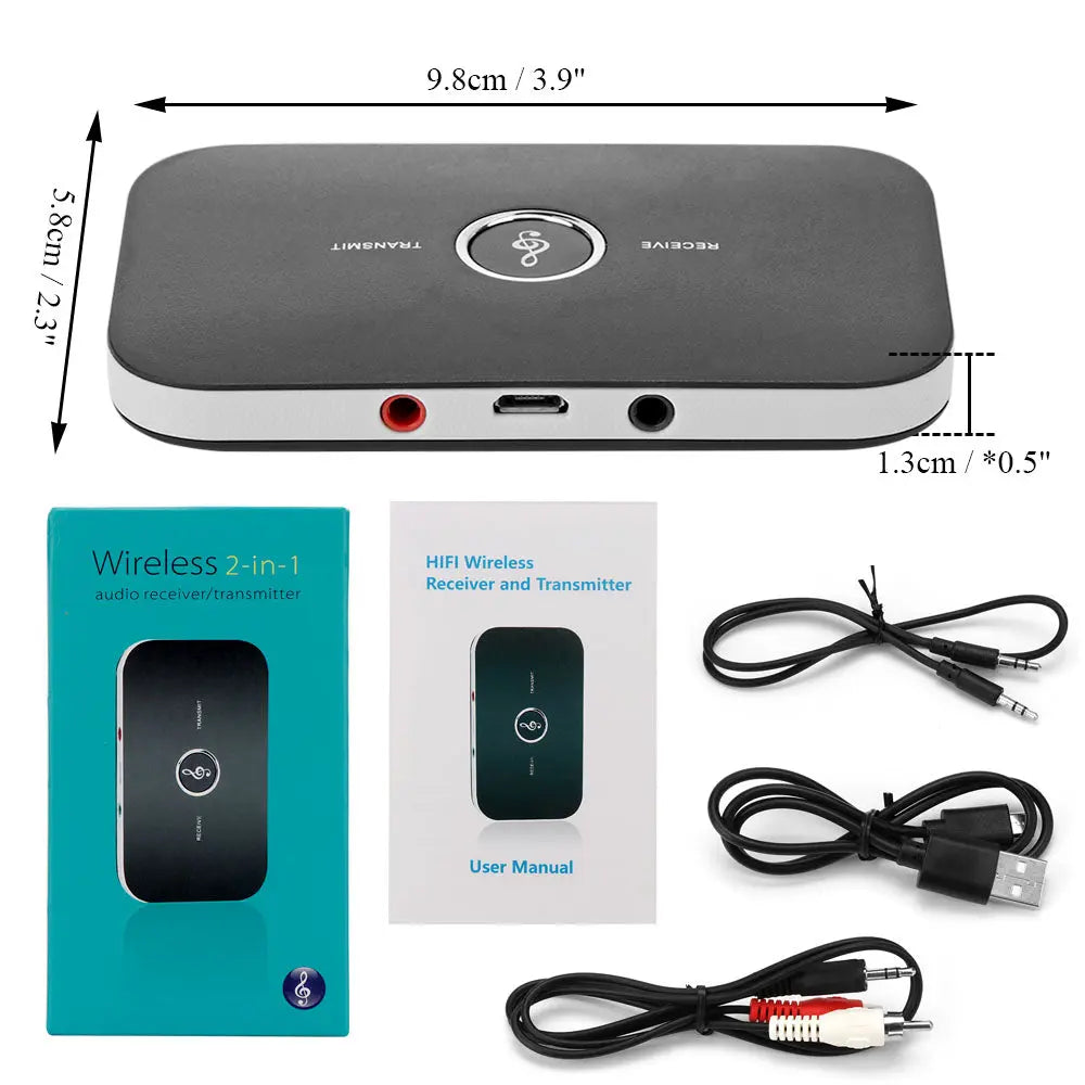 2 in 1 Bluetooth 4.1 Audio Transmitter & Receiver - King's creation 2 in 1 Bluetooth 4.1 Audio Transmitter & Receiver