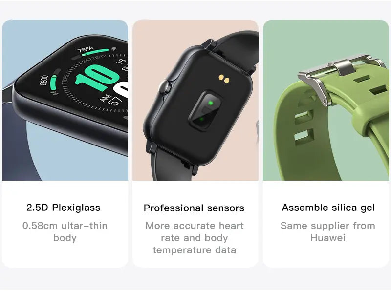 Full Screen IP68 Waterproof Ultra-Thin Smartwatch - King's creation Full Screen IP68 Waterproof Ultra-Thin Smartwatch