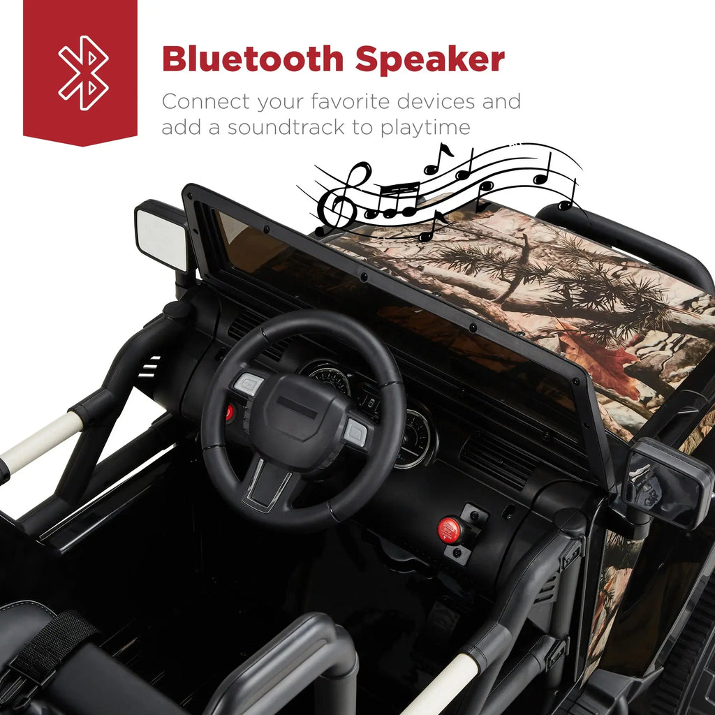 12V Kids Ride-On Truck Car Toy W/ 3 Speeds, LED, Remote, Bluetooth