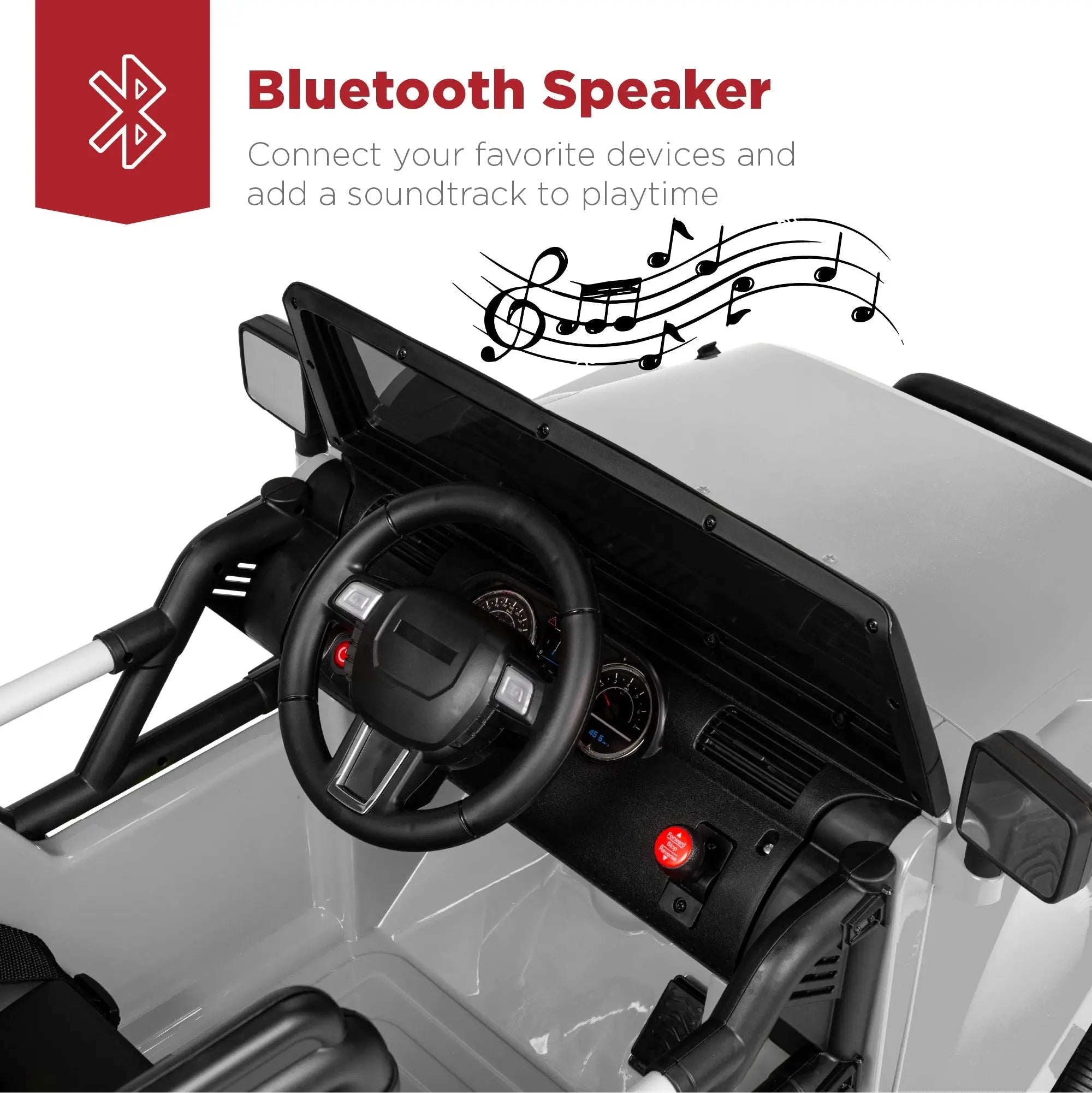 12V Kids Ride-On Truck Car Toy W/ 3 Speeds, LED, Remote, Bluetooth