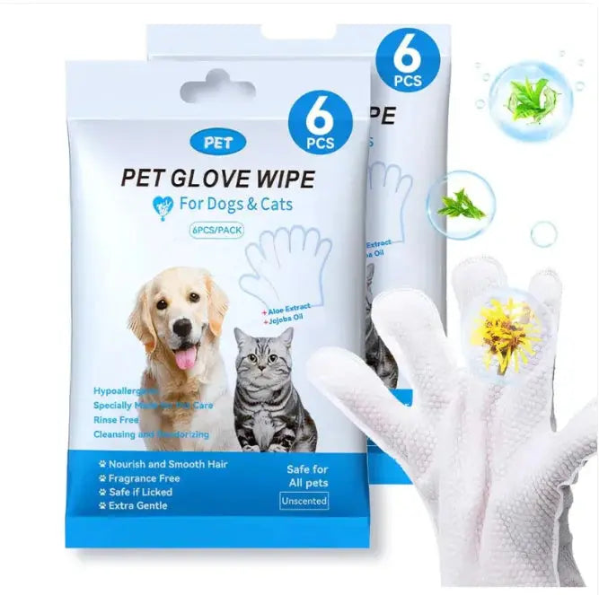 Pet Cleaning Gloves & Wipes - King's creation Pet Cleaning Gloves & Wipes