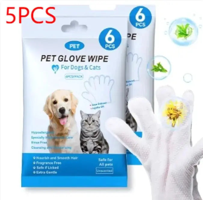 Pet Cleaning Gloves & Wipes - King's creation Pet Cleaning Gloves & Wipes