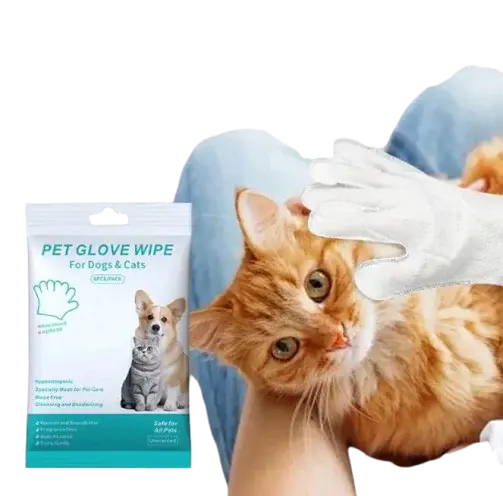 Pet Cleaning Gloves & Wipes - King's creation Pet Cleaning Gloves & Wipes