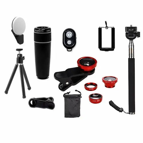 11 in 1 Smartphone Camera Lens Kit - King's creation 11 in 1 Smartphone Camera Lens Kit