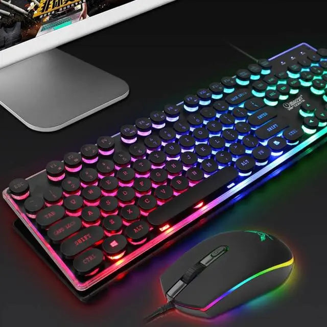 Dragon LED Backlight Gaming USB Wired Keyboard Mouse Set - King's creation Dragon LED Backlight Gaming USB Wired Keyboard Mouse Set
