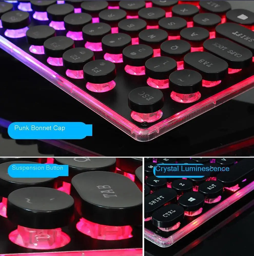 Dragon LED Backlight Gaming USB Wired Keyboard Mouse Set - King's creation Dragon LED Backlight Gaming USB Wired Keyboard Mouse Set