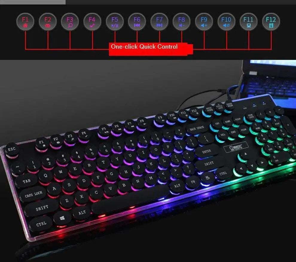 Dragon LED Backlight Gaming USB Wired Keyboard Mouse Set - King's creation Dragon LED Backlight Gaming USB Wired Keyboard Mouse Set