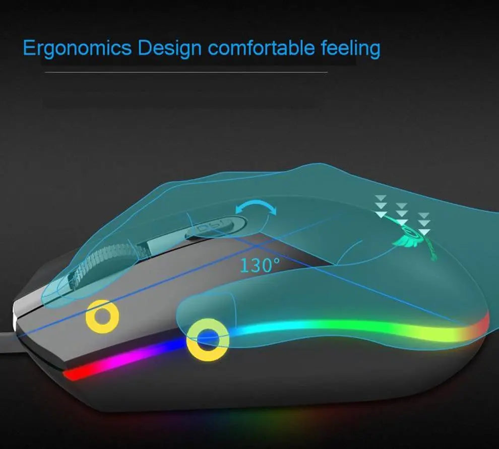 Dragon LED Backlight Gaming USB Wired Keyboard Mouse Set - King's creation Dragon LED Backlight Gaming USB Wired Keyboard Mouse Set