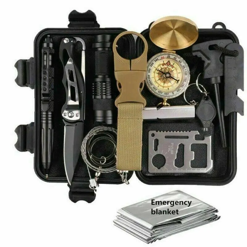 14 in 1 Outdoor Emergency Survival And Safety Gear Kit Camping - King's creation 14 in 1 Outdoor Emergency Survival And Safety Gear Kit Camping