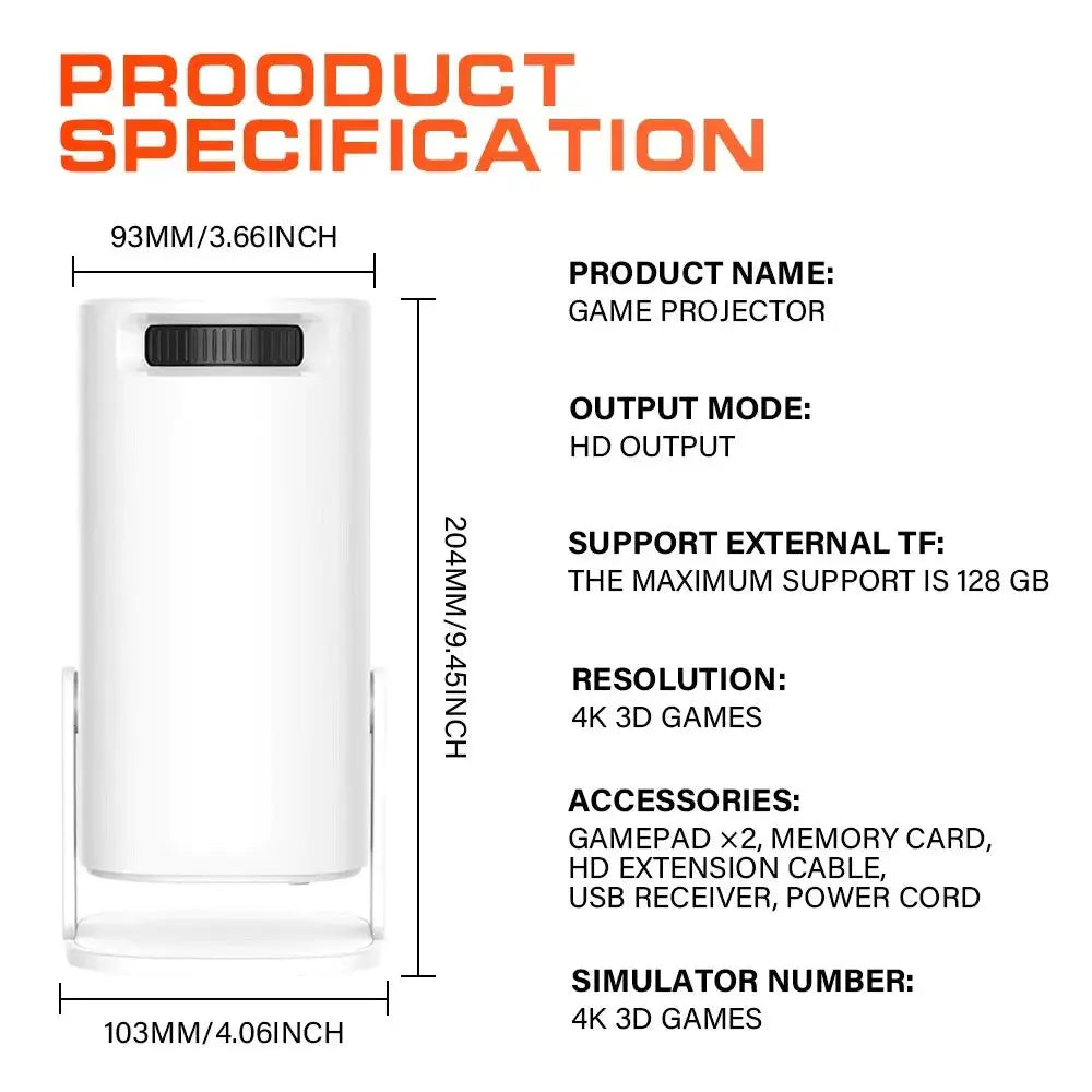 P30MAX HD Wireless Game Console Projector - King's creation P30MAX HD Wireless Game Console Projector